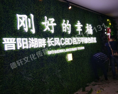 晉陽湖地產(chǎn)——迷你字加綠植墻